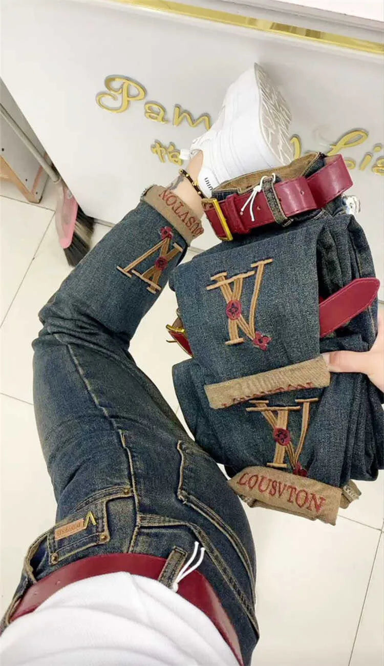 PENDRA Stretch Harem Ankle Jeans