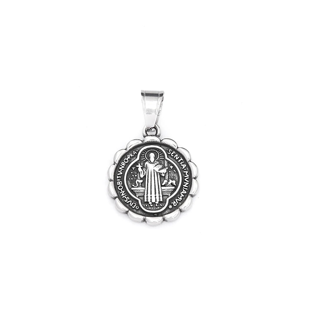 PENDRA Benedictus Stainless Steel Saint Benedict Pendant