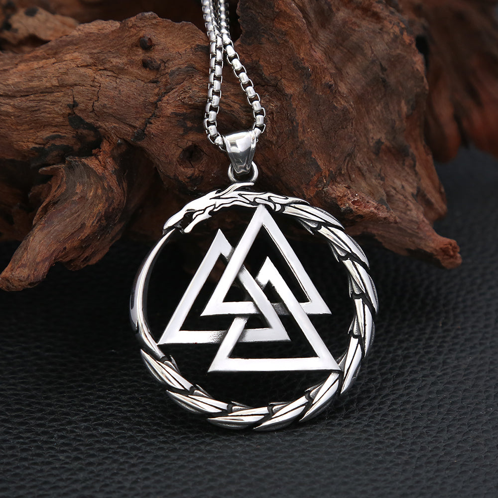 PENDRA Dragonlord 316L Stainless Steel Viking Dragon Pendant