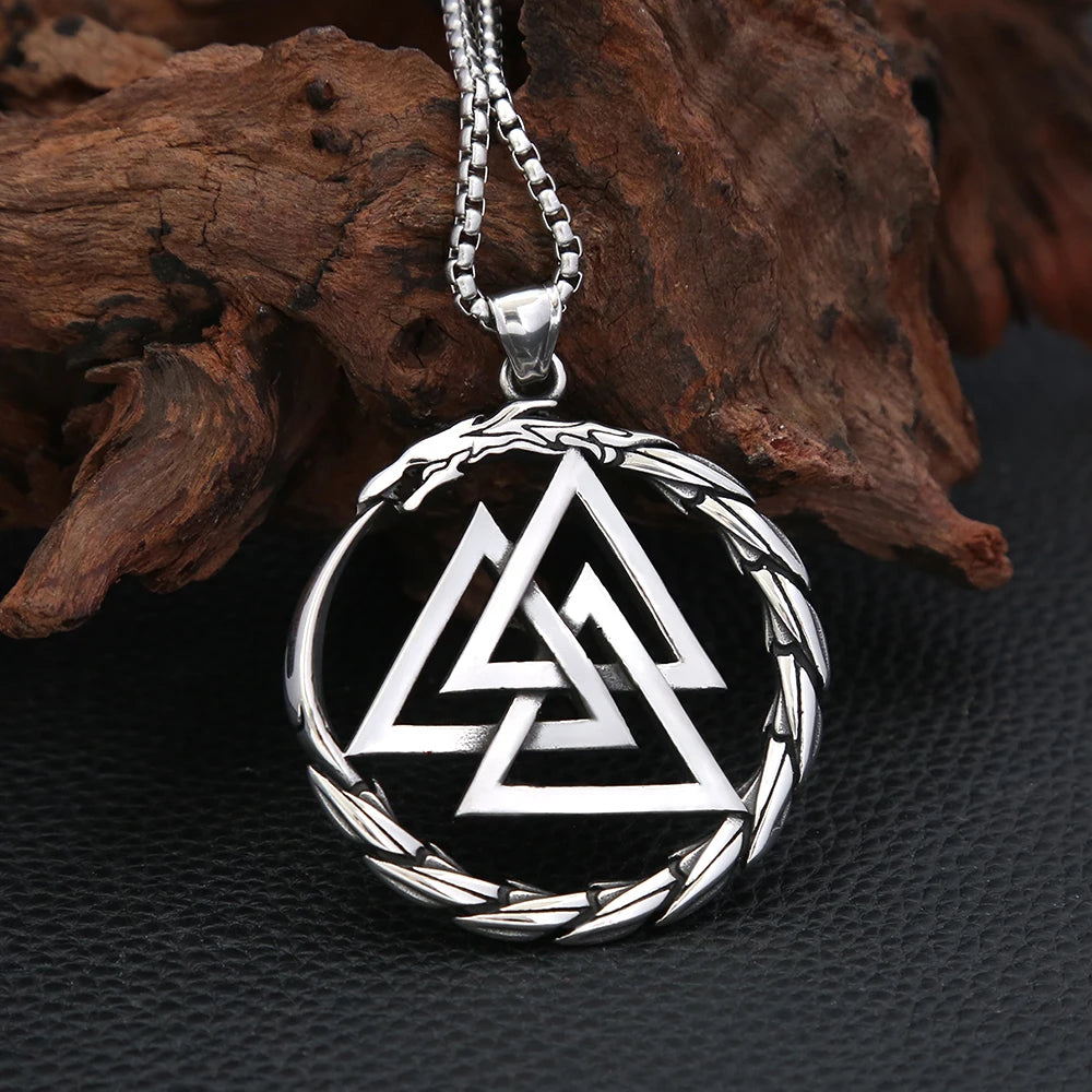PENDRA Dragonlord 316L Stainless Steel Viking Dragon Pendant