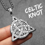 Simple Celtic Knot Amulets Men Necklaces Stainless Steel Pendant Chain Women Punk Fashion Jewelry Accessories Gifts Wholesale