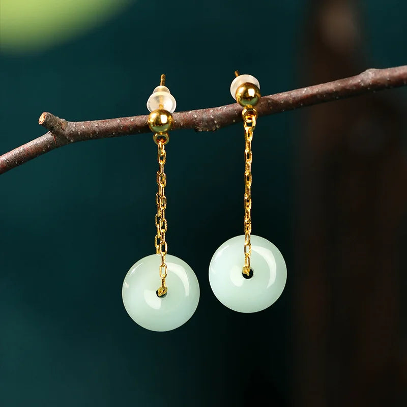 PENDRA Jade Hetian Ear Earrings