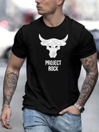 PENDRA Bull Print Oversized Tees Short Sleeves Tops T-Shirt