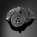 PENDRA Celtic Knot Norse Steel Necklace