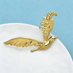 PENDRA Stainless Steel Flying Bird Brooch