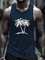 PENDRA Beach Hawaiian Tank Vintage Car Print Sleeveless Tank Top
