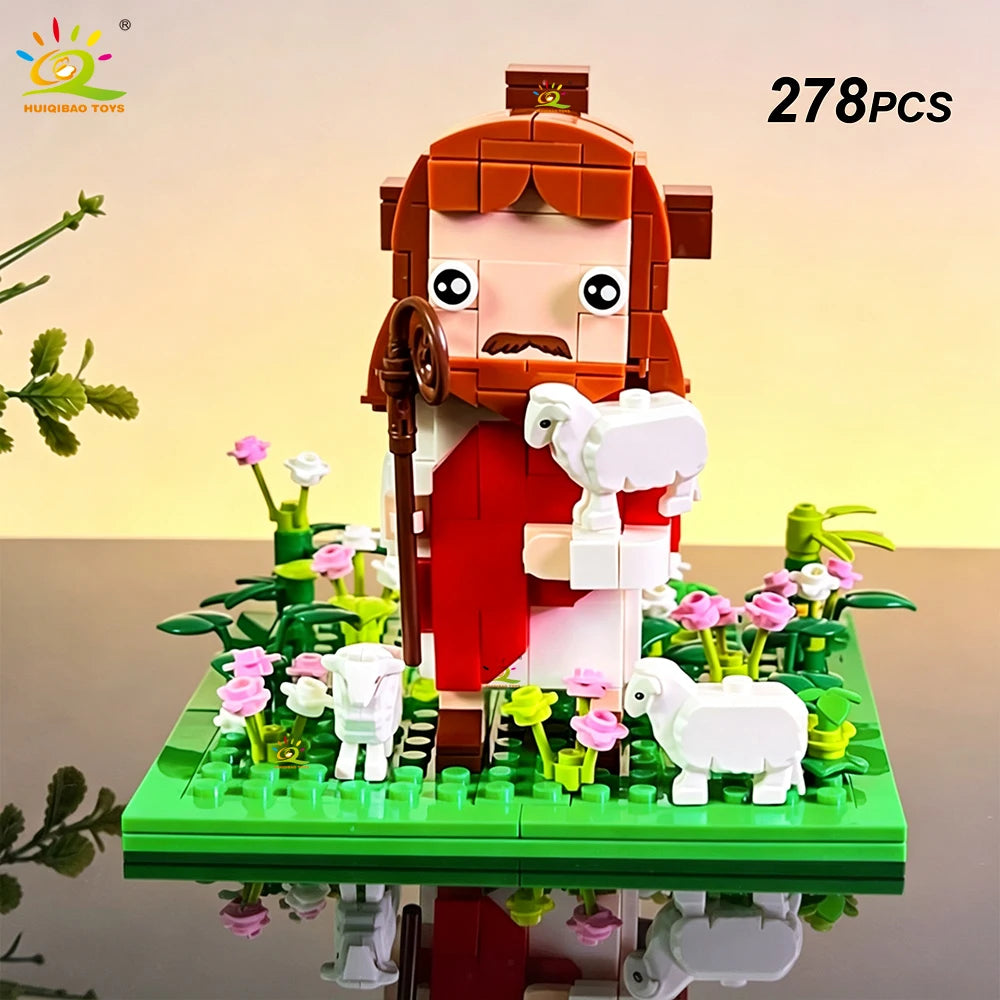PENDRA Cartoon Jesus Garden Building Set