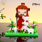 PENDRA Cartoon Jesus Garden Building Set