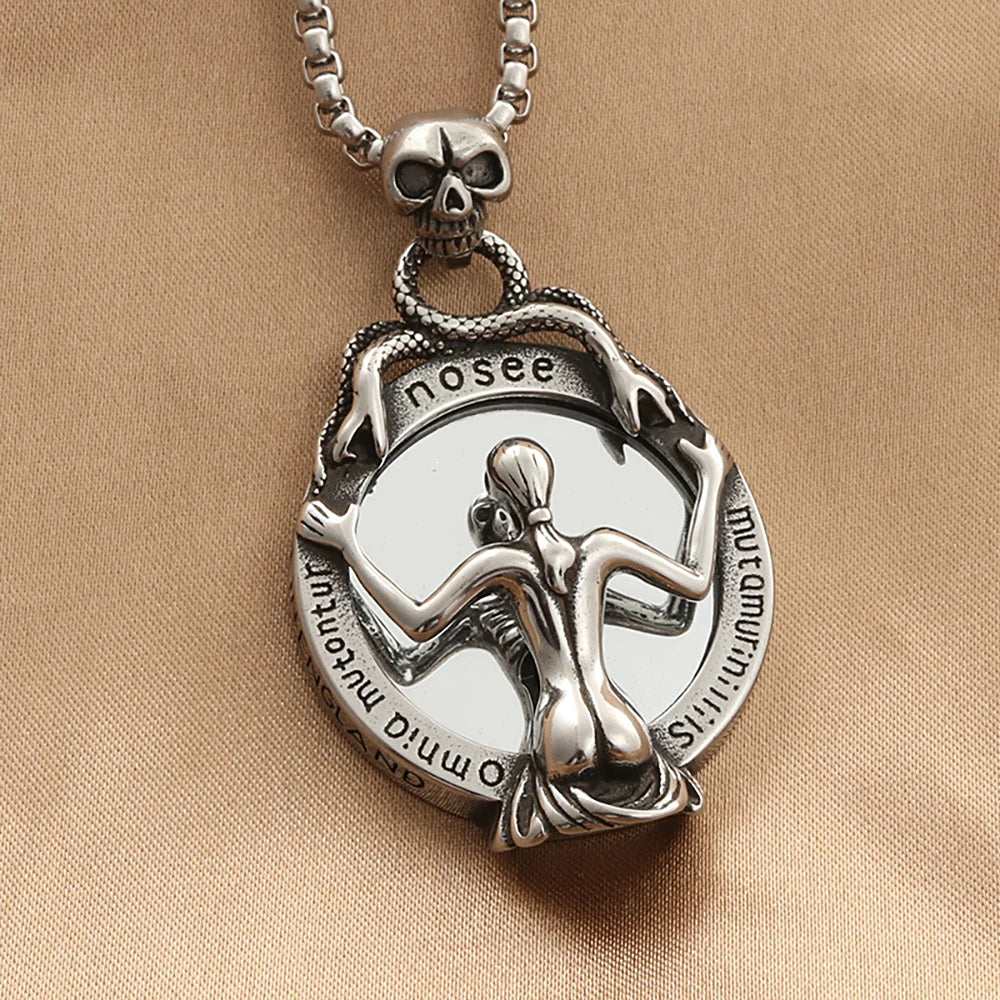 PENDRA Magicmirror Gothic Stainless Steel Pendant