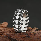 PENDRA Fishbone Stainless Steel Fish Bone Ring