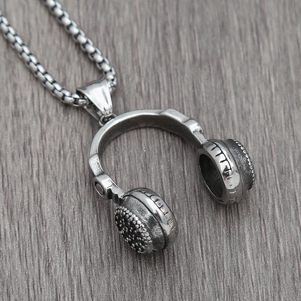 PENDRA Headphone Punk Music Pendant Necklace
