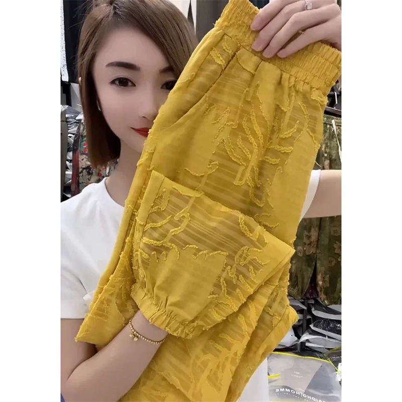 PENDRA Waist Hollow Out Thin Pants