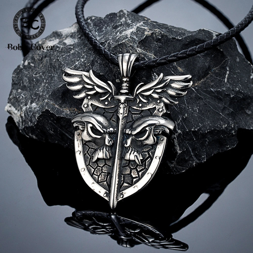 PENDRA Wing Norse Steel Necklace