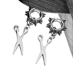 PENDRA Scissorgrunge Rivet Drop Earrings