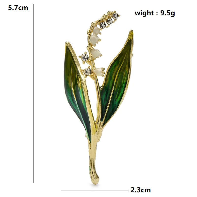 PENDRA Liliana Enamel Lily Flower Brooch