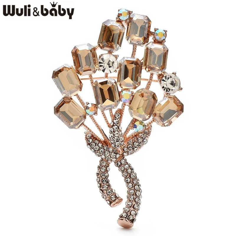 PENDRA Florielle2 Crystal Brooch