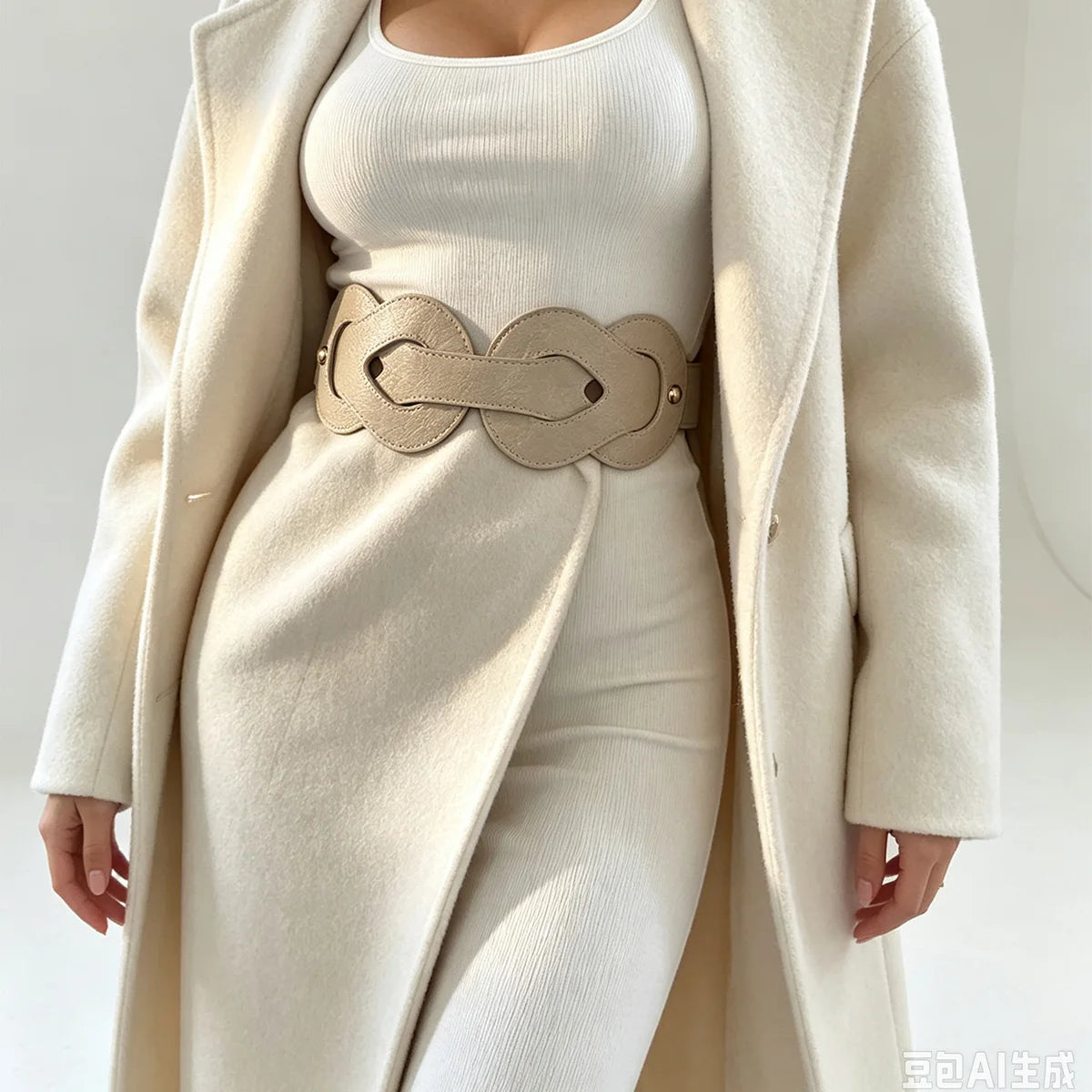 Women's White Cummerbunds Clothing Sexy Corset Belt Laced Waist Cincher Vintage Shapewear Abdominal Gothic Plus Size Khaki Belt
