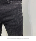 PENDRA Korean Slim Black Jeans