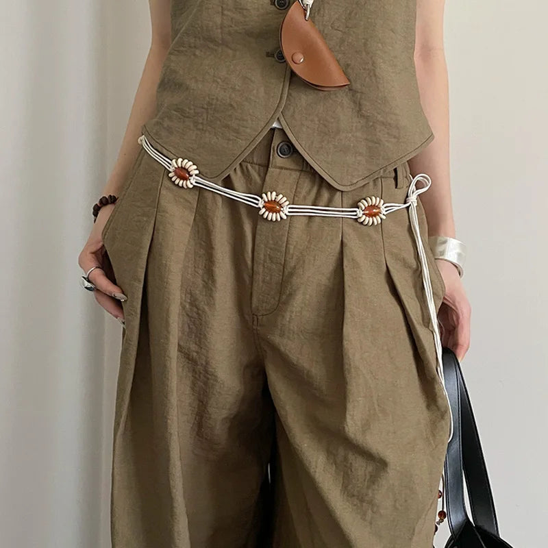 PENDRA Koralia Floral Boho Waist Chain Belt