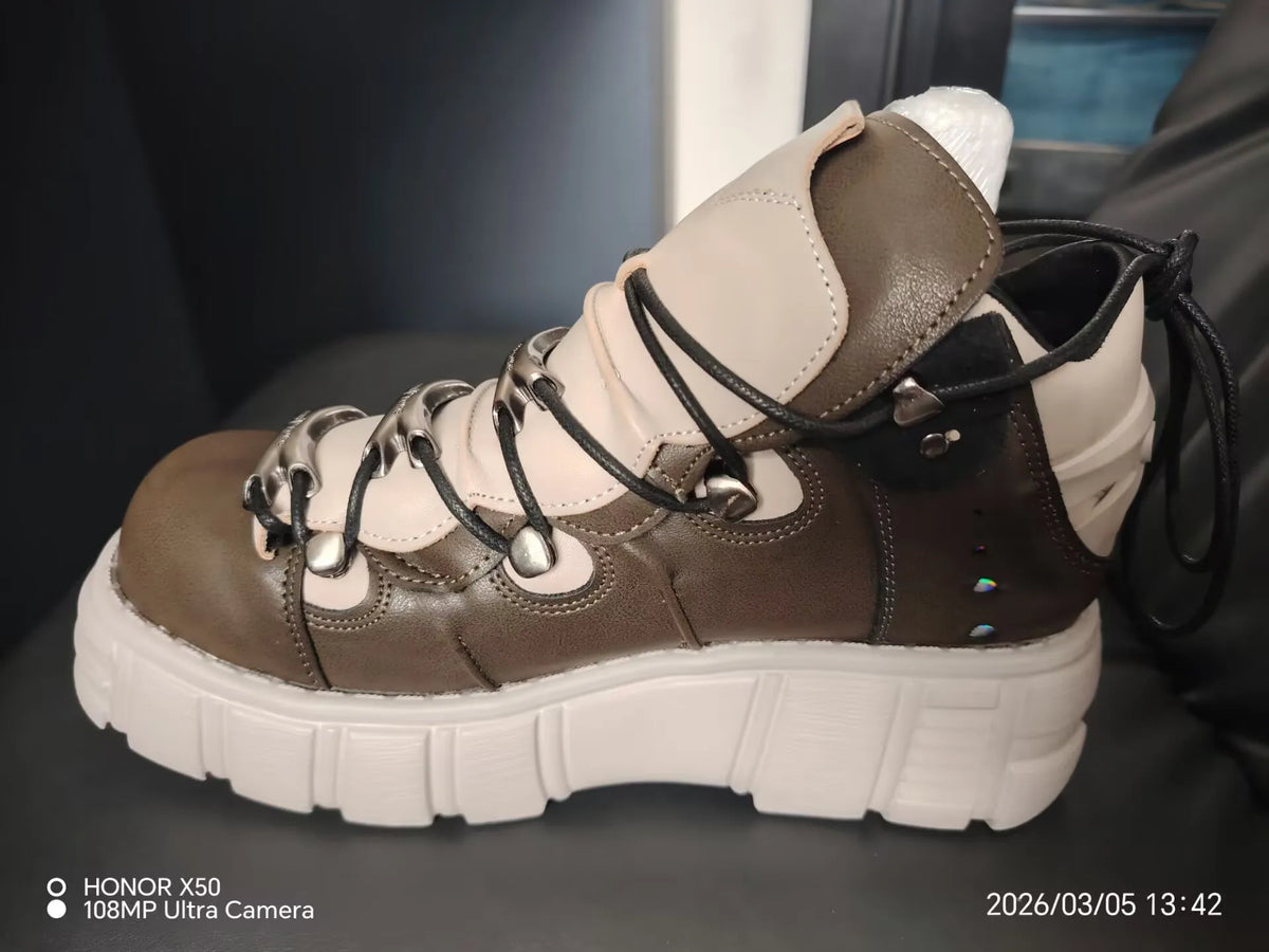 PENDRA Leather Platform Spanish Punk Shoes
