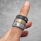 PENDRA Nordic Odin Triangle Steel Ring