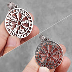 PENDRA Pirate Odin Runes Steel Necklace