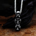 PENDRA Skullgoth Gothic Skull Pendant Necklace