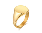 PENDRA Personalized Initials Letter Steel Ring