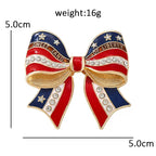 PENDRA Americana Flag Bowknot Brooch