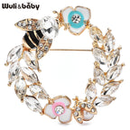 PENDRA Lovely Bee Wheat Circle Brooch