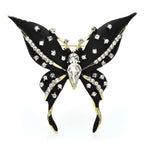 PENDRA Charming Black Butterfly Brooch