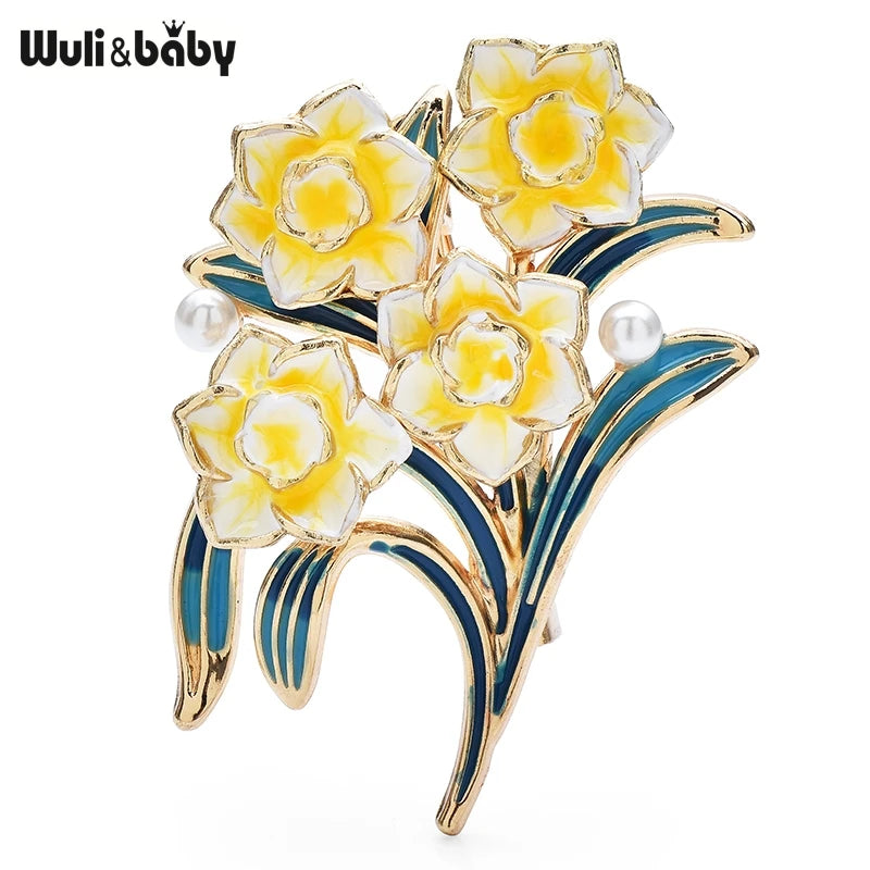 PENDRA Peonia Enamel Peony Flower Brooch