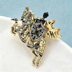PENDRA Vintage Knight Brooch