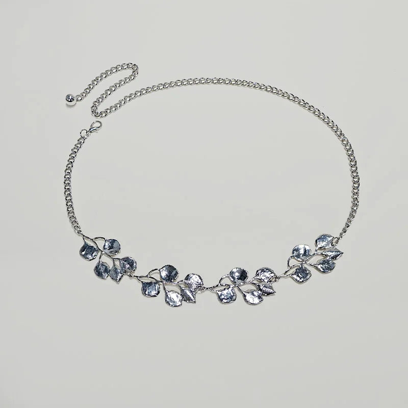 Luxury Designer Belt Female Summer Vacation Petal Flower Elegant Waist Chain for Women Beach Belly Chain Belt Party Body Jewelry