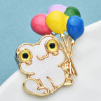 PENDRA Cute Balloon Frog Brooch