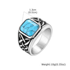 PENDRA Knot Ethnic Rock Stone Ring