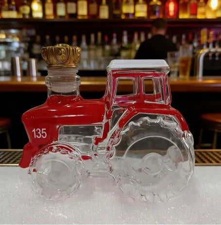 Premium Tractor Design Whiskey Decanter Glass Liquor Bottle Barware Collection Ornaments