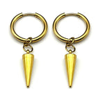 Gothic Rivet Drop Earrings For Women Men Punk Hip Hop Metal Geometric Cone Pendant Dangle Earring Y2K Party Jewelry Gifts