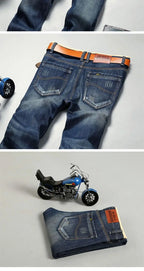 PENDRA Denim Straight Dark Pants