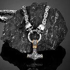 PENDRA Thor Hammer Norse Steel Necklace