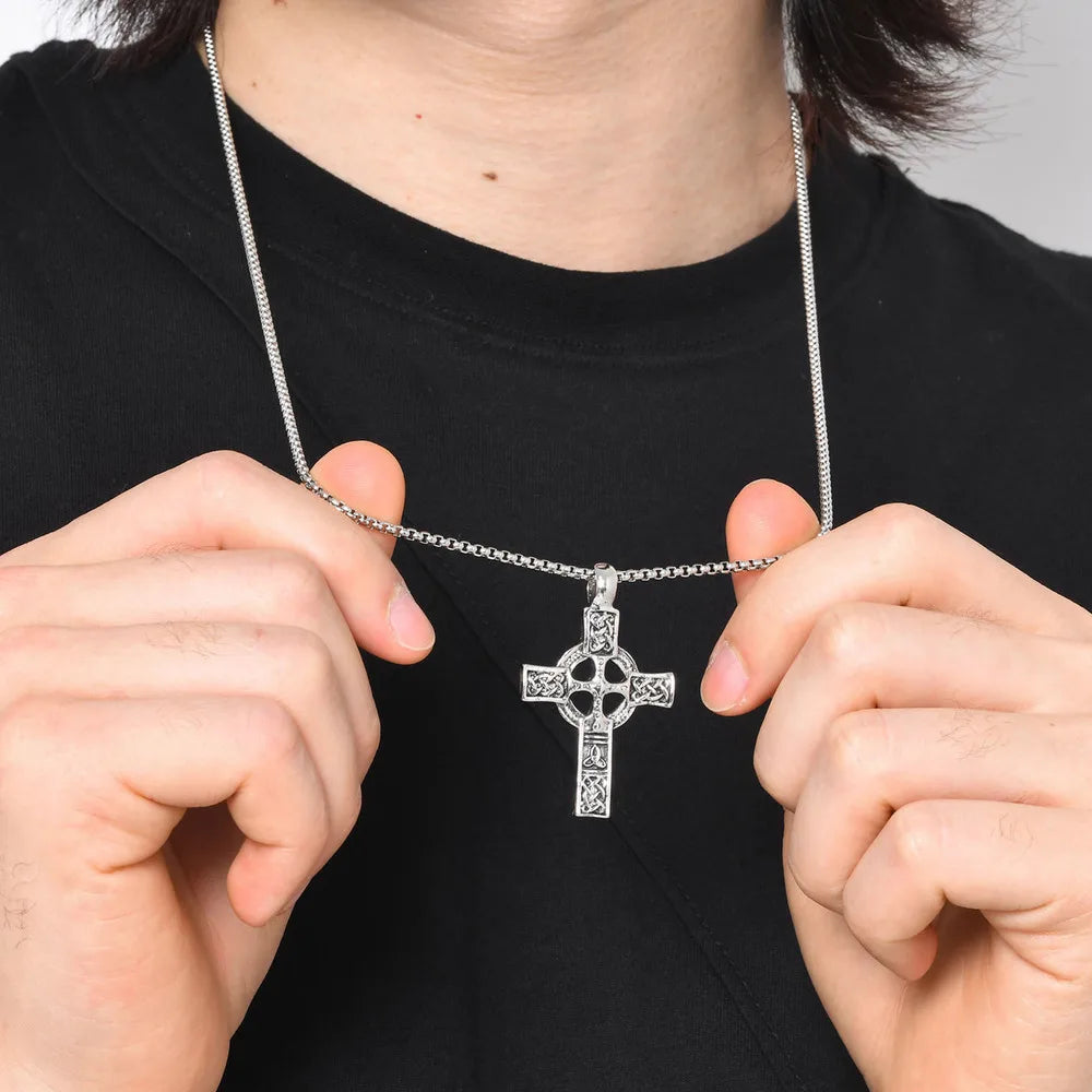 PENDRA Cross Knot Pendant Necklace