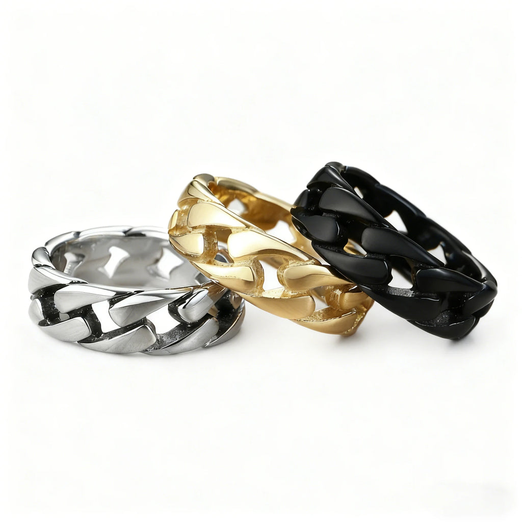 PENDRA Miami Curb Link Steel Ring