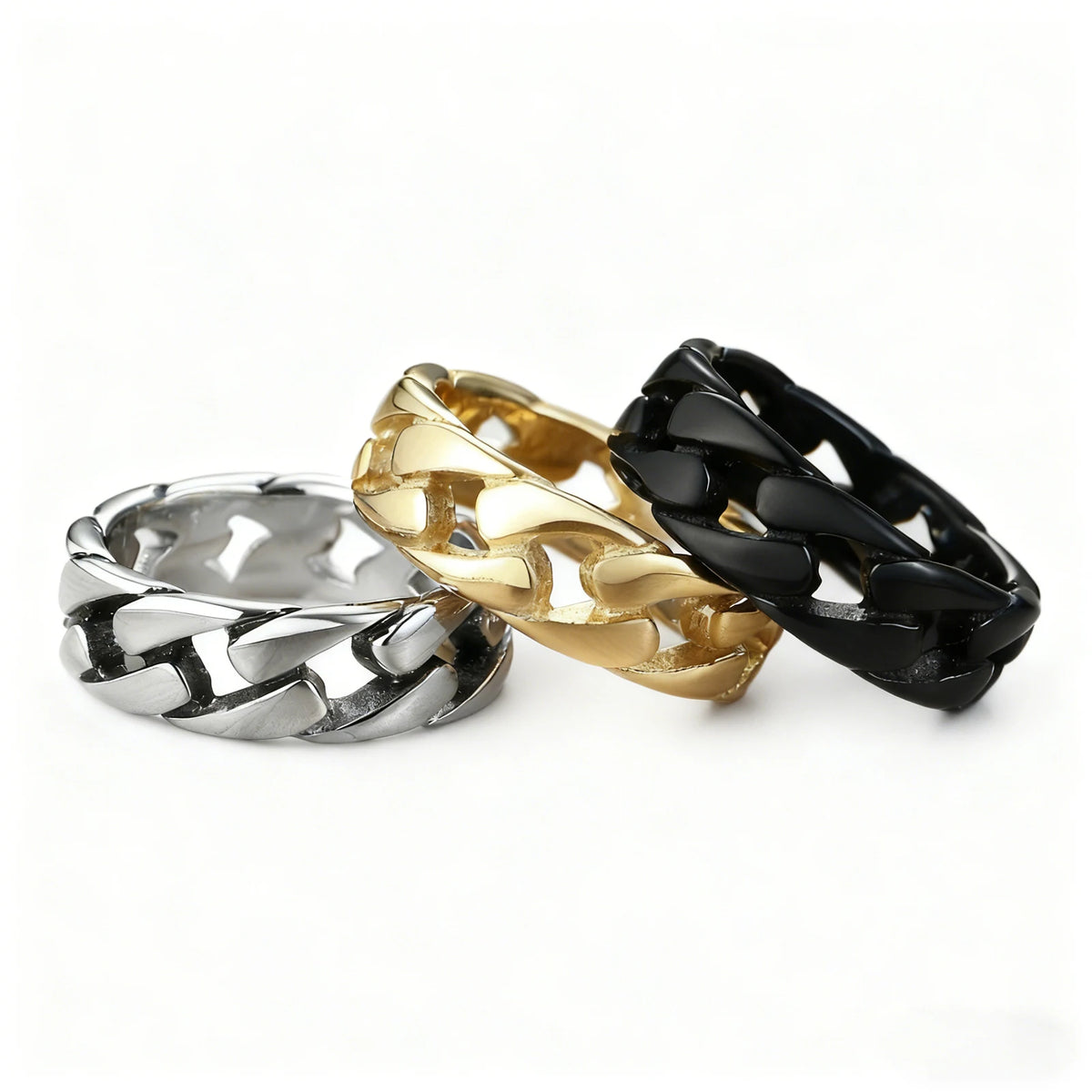PENDRA Miami Curb Link Steel Ring