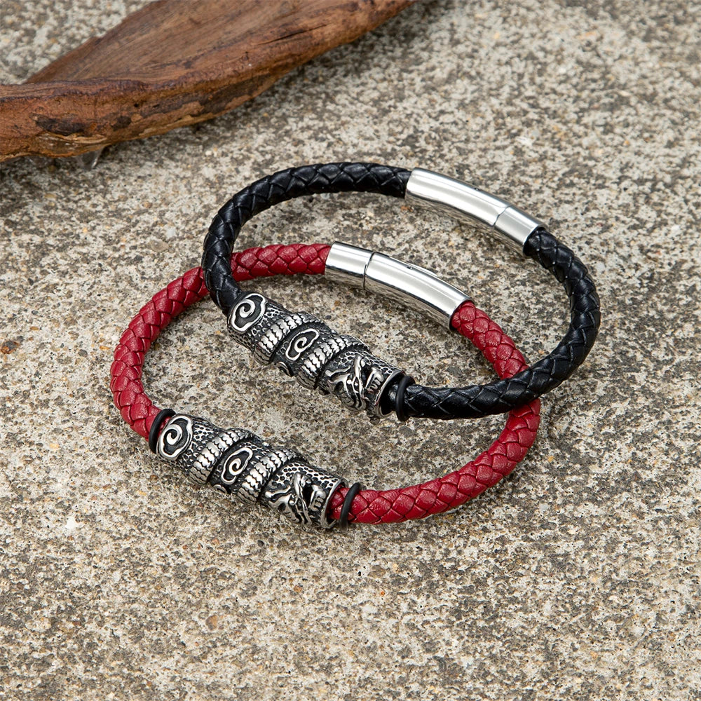 PENDRA Dragon Vintage Leather Bracelet