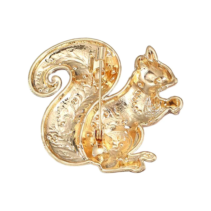 PENDRA Squirrel Animal Brooch