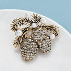 PENDRA Pine Vintage Pine-Nut Christmas Brooch