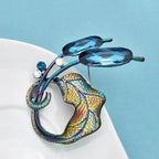 PENDRA Floracircle Crystal Circle Flower Brooch