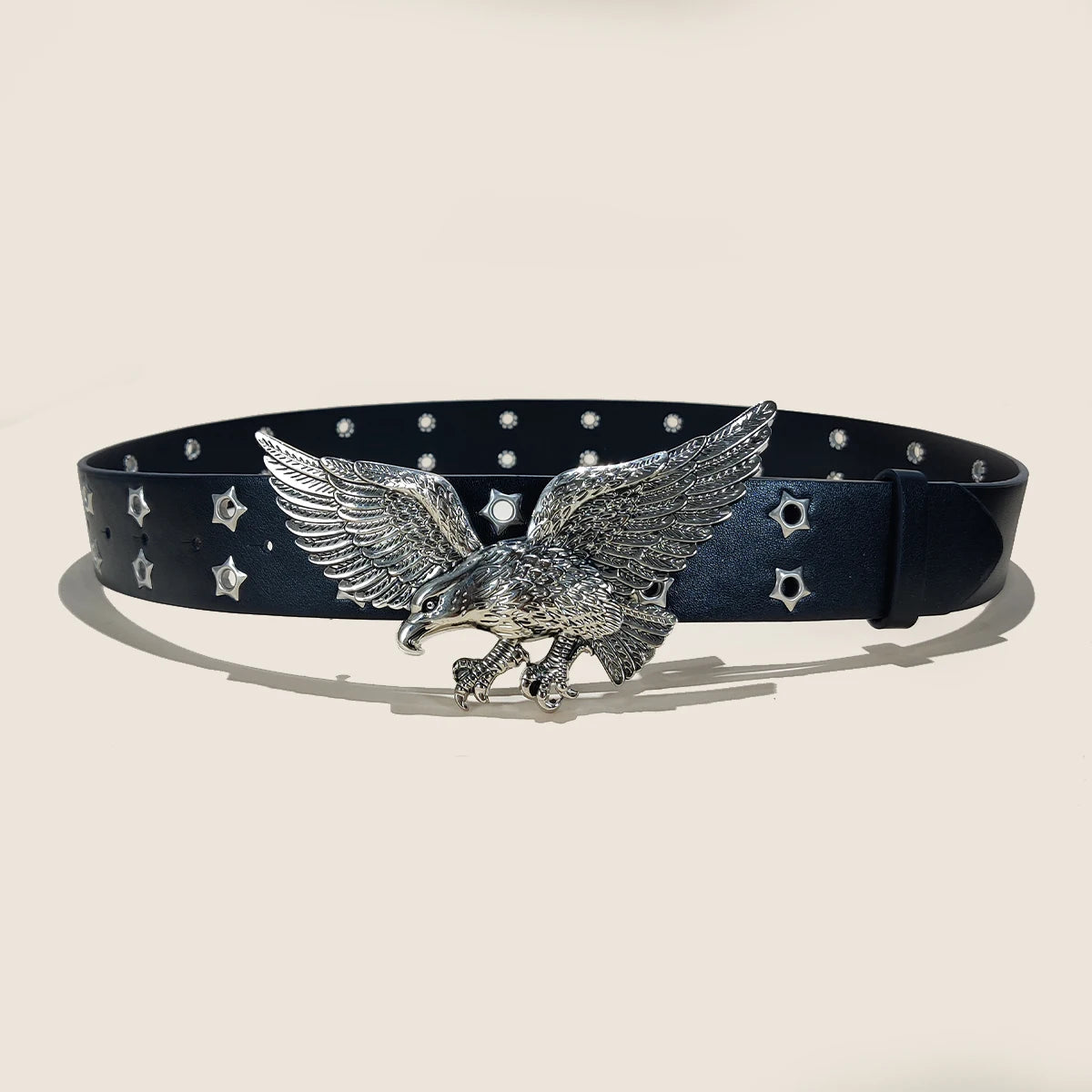 PENDRA Rheaine Leather Punk Hollow Belt