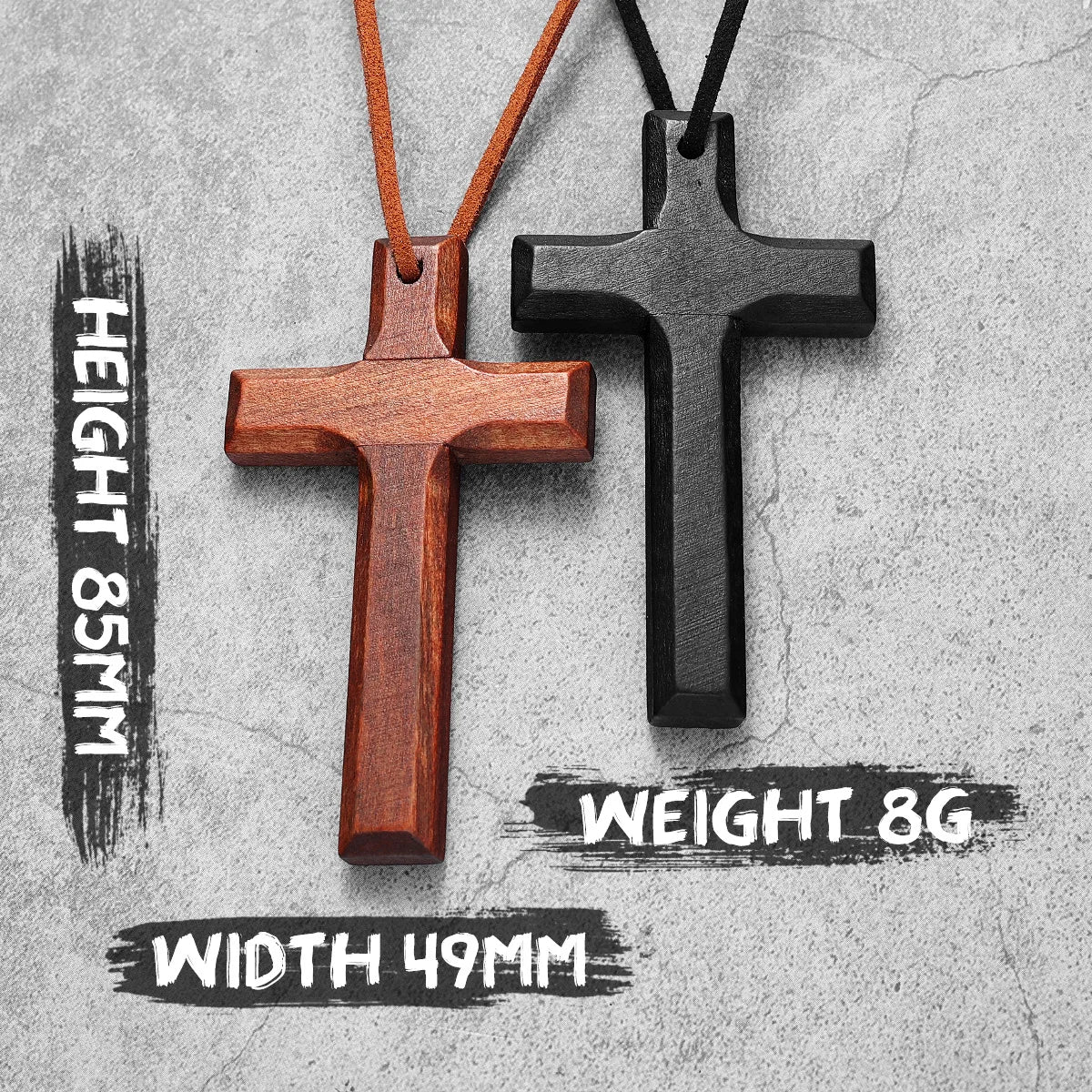 Exorcism Wood Religon Cross Men Women Necklaces Pendants Chain Unique Amulet Punk Trendy Jewelry Creativity Gift Wholesale