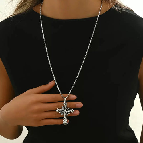 PENDRA Crossshine Gold and Silver Cross Pendant Necklace